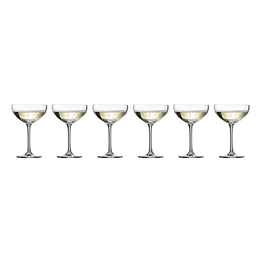 Champagne Flute with Effervescence Points Glass Clear Set of 6 10.2 oz Schott Zwiesel Tritan Crystal Glass Concerto Stemware Collection