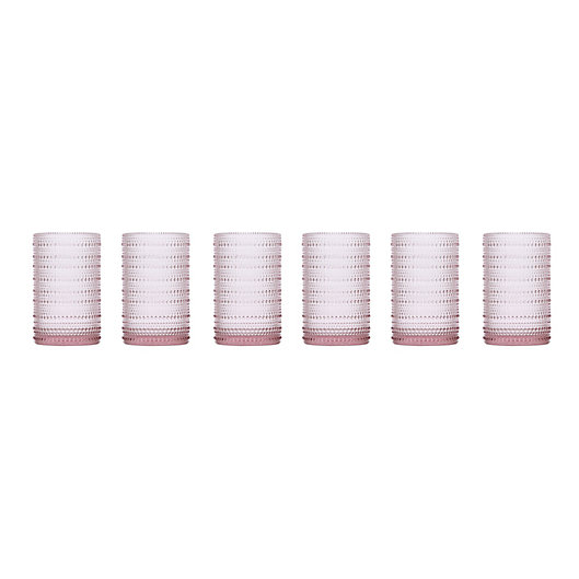 Alternate image 1 for D&V® by Fortessa® Jupiter Iced Beverage Glasses in Pink (Set of 6)