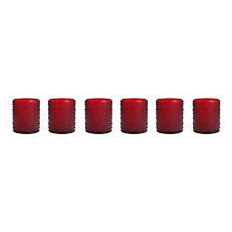 D&V® by Fortessa® Jupiter Double Old Fashioned Glasses in Red (Set of 6)
