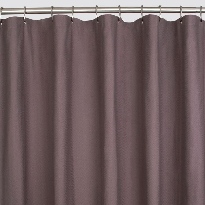 Herringbone Shower Curtain In Plum Bed Bath Beyond