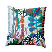 Tropical Jungle Floral Square Throw Pillow