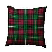 Tartan Plaid Square Throw Pillow in Red