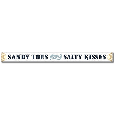 &quot;Sandy Toes and Salty Kisses&quot; 16-Inch x 1.5-Inch Wall Plaque. View a larger version of this product image.