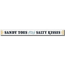 "Sandy Toes and Salty Kisses" 16-Inch x 1.5-Inch Wall Plaque