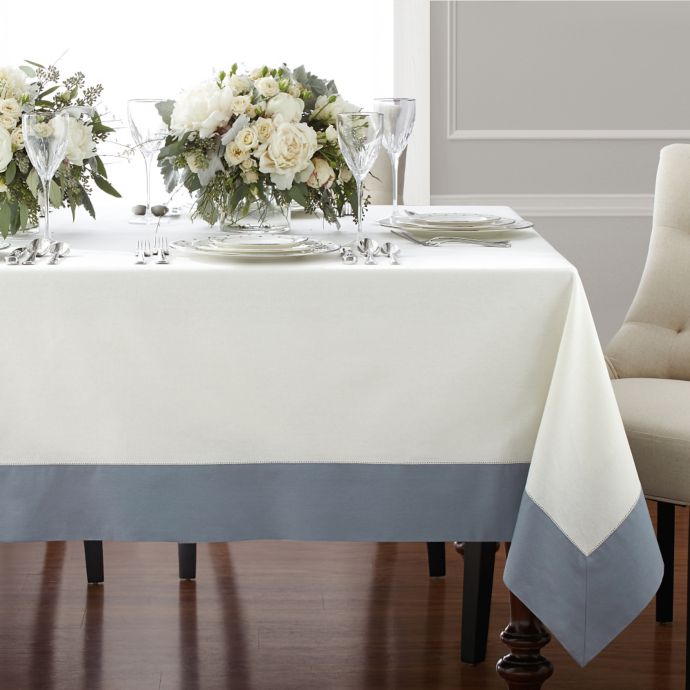 Wamsutta® Bordered Linen Tablecloth Bed Bath and Beyond Canada