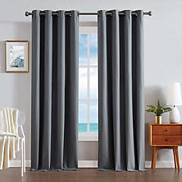 Nautica® Providence 84-Inch Grommet Blackout Window Curtain Panels in Charcoal (Set of 2)