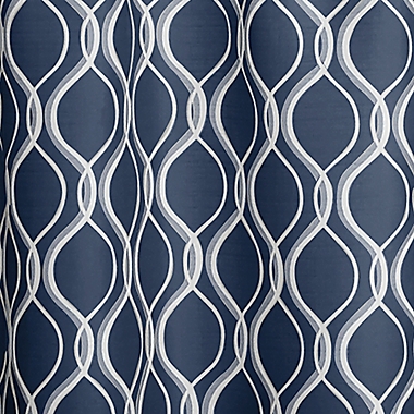 Morocco 2-Pack 36-Inch Window Curtain Tiers in Navy. View a larger version of this product image.