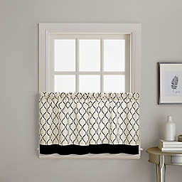 Morocco 2-Pack 36-Inch Window Curtain Tiers in Black