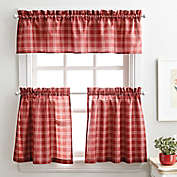 Lodge Plaid 36-Inch Kitchen Window Curtain Tier Set