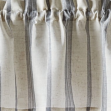 McKenzie Striped Window Valance in Grey. View a larger version of this product image.