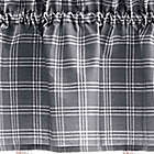 Alternate image 3 for Lodge Plaid 36-Inch Kitchen Window Curtain Tier Set in Grey