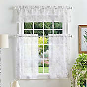 Martha Stewart Bellefield Sheer 36-Inch Window Curtain Tiers and Valance