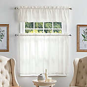 Martha Stewart Bedford 36-Inch Window Curtain Tier Pair and Valance in White