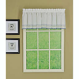 Today's Curtain Alpine Window Valance in White/Blue