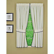 Today&#39;s Curtain Alpine 2-Pack 63-Inch Light Filtering Window Curtain Panels in Ecru/Navy