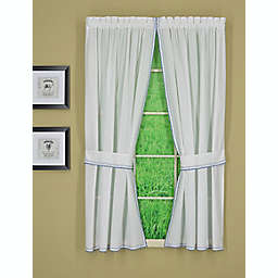 Today's Curtain Alpine 2-Pack 63-Inch Light Filtering Window Curtain Panels in White/Blue