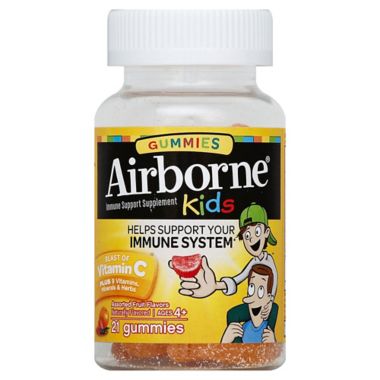 Airborne&reg; Kids 21-Count Immune Support Gummies in Assorted Fruit. View a larger version of this product image.