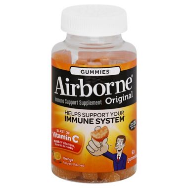 Airborne&reg; Original 63-Count Immune Support Gummies in Zesty Orange. View a larger version of this product image.