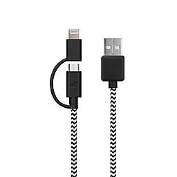 MyTech 6-Foot Multicolor Braided Nylon Micro USB & Lightning Cable