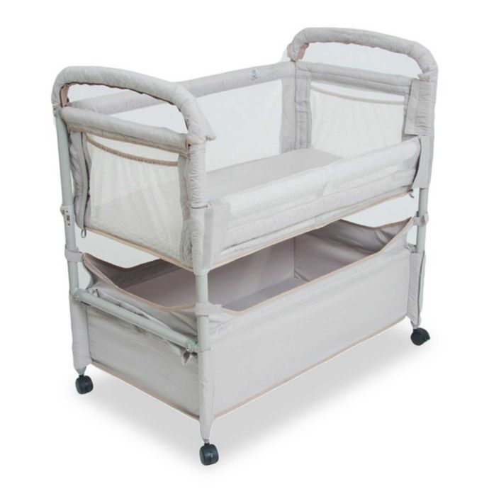 Arm S Reach Clear Vue Co Sleeper With Deep Basket In Grey Bed Bath Beyond