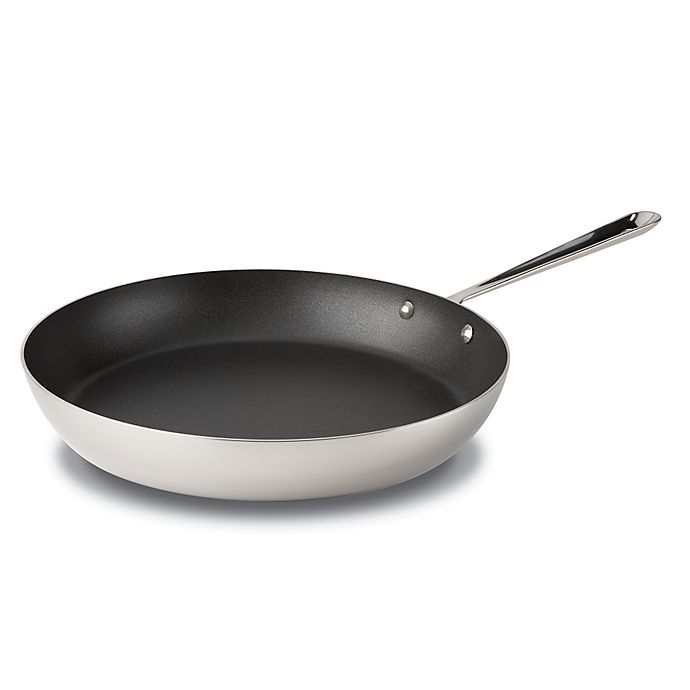 All-Clad D3 Nonstick 13-Inch Stainless Steel French Skillet | Bed Bath All Clad D3 Stainless Steel Nonstick Skillets