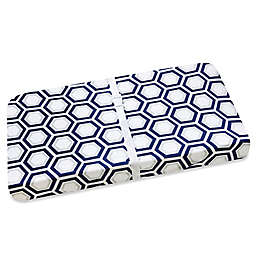 Wendy Bellissimo™ Mix & Match Hexagon Print Changing Pad Cover in Navy/Grey