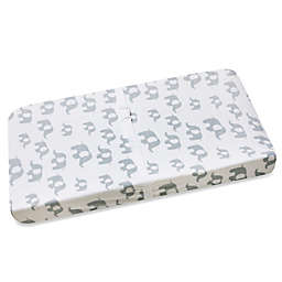 Wendy Bellissimo™ Mix & Match Elephant Print Changing Pad Cover in Grey/White