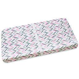 Wendy Bellissimo™ Mix & Match Chevron Print Changing Pad Cover in Pink/Grey
