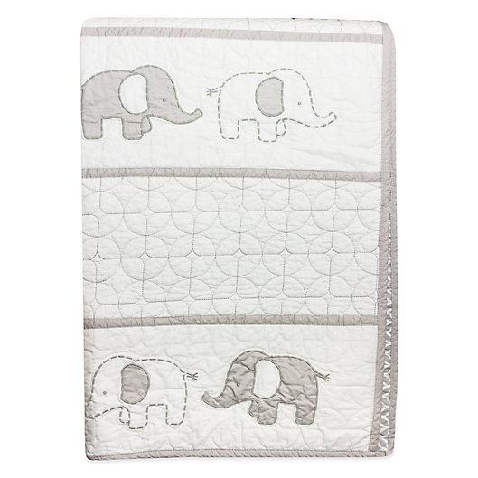 Alternate image 1 for Wendy Bellissimo™ Mix & Match Elephant Quilt in Grey