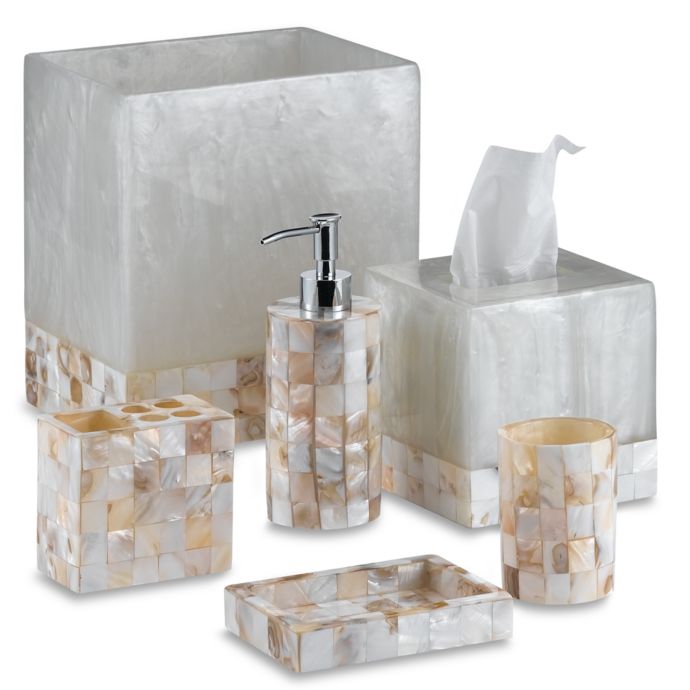 Capiz Bathroom Accessory Collection | Bed Bath and Beyond ...