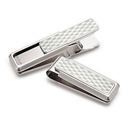 M-Clip® Brushed Stainless Steel and White Golf Ball Money Clip