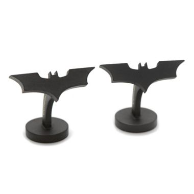 DC Comics™ Batman Dark Knight Satin Black Logo Cufflinks | Bed Bath & Beyond