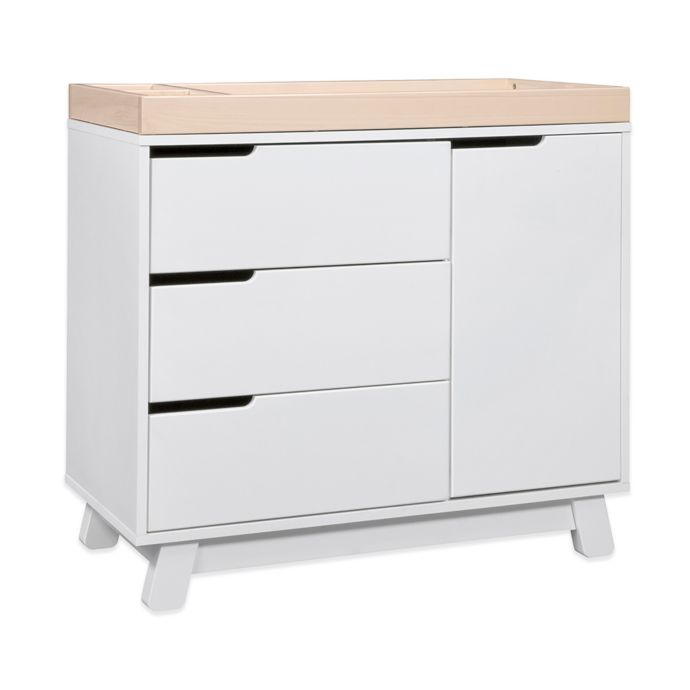 Babyletto Hudson 3 Drawer Changer Dresser In White Washed Natural