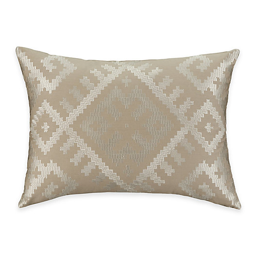 Alternate image 1 for Aztec Stripe Oblong Throw Pillow in Taupe