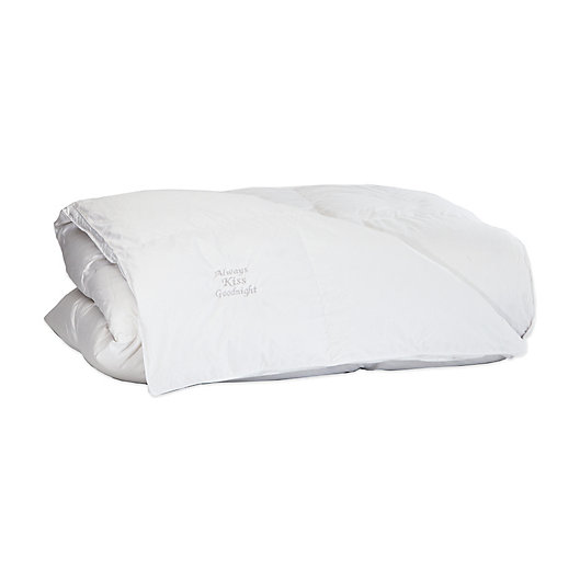 Alternate image 1 for The Pillow Bar® Breakfast in Bed™ Always Kiss Goodnight Down Alternative Duvet in White