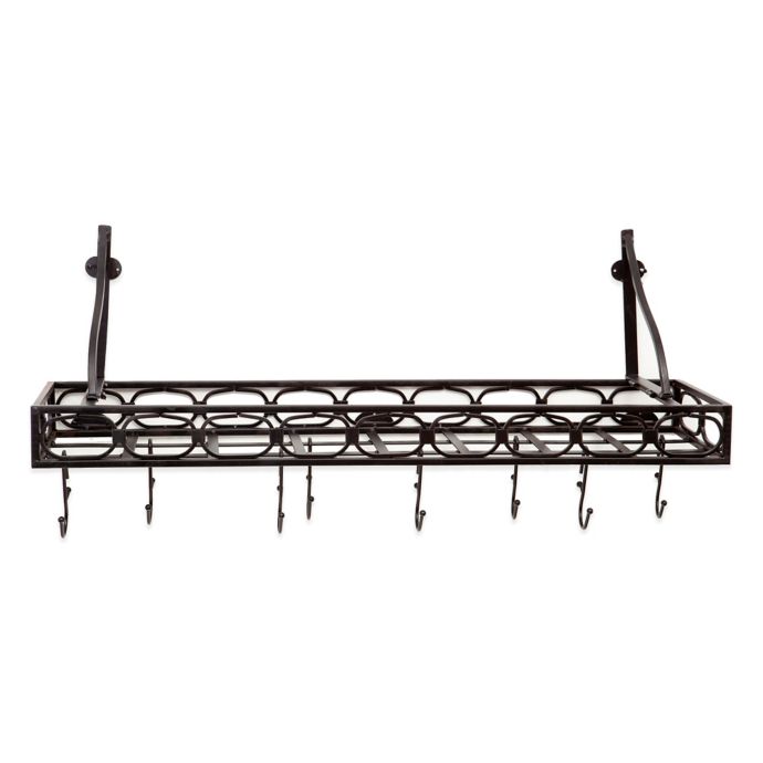 Old Dutch International Steel Bookshelf 36 Inch Pot Rack In Matte