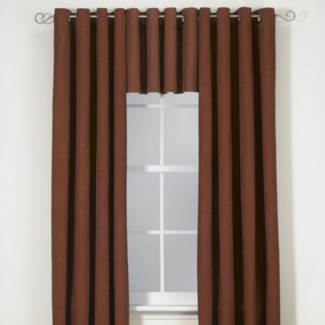 One Union Square 54" x 84" ~ Grommet Panel Curtain ~ Chocolate 