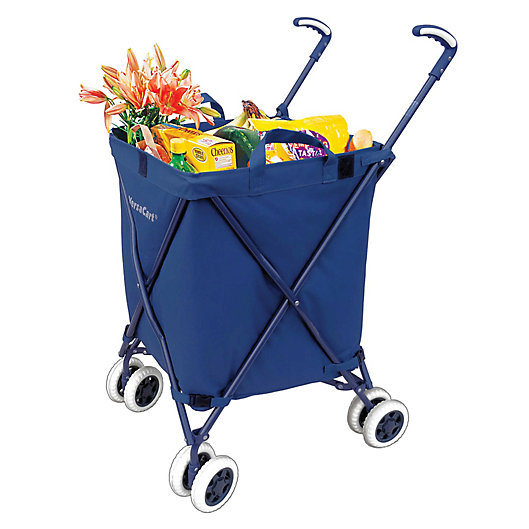 Grocery Shopping Laundry Cart Portable Basket Portable Utility Mobile Heavy Duty