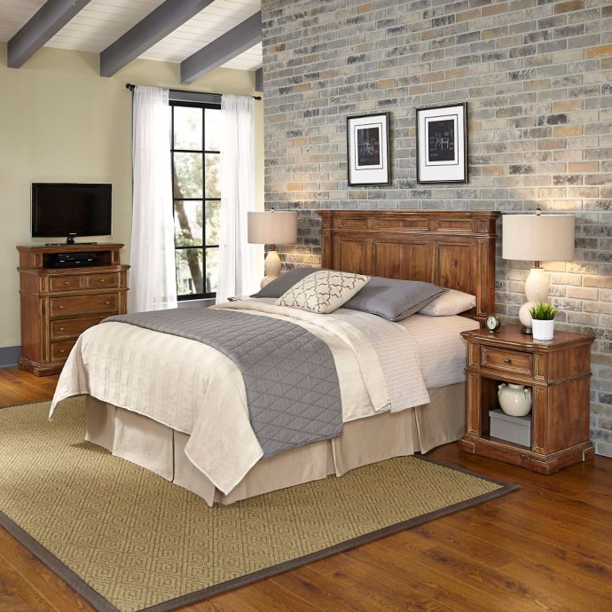 Home Styles Americana Vintage 4-Piece Headboard and ...