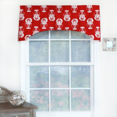 RL Fisher Claws-N-Tails Arch Window Curtain Valance in Red