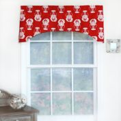 RL Fisher Claws-N-Tails Arch Window Curtain Valance in Red