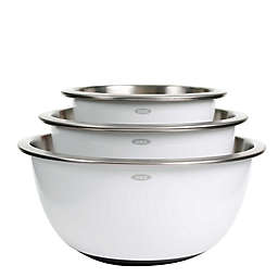 OXO Stainless Steel Mixing Bowls Nesting 3-Piece Set in Silver