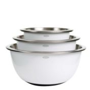 OXO Stainless Steel Mixing Bowls Nesting 3-Piece Set in Silver