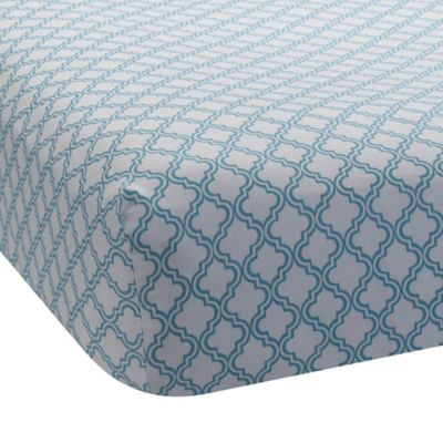teal crib sheet
