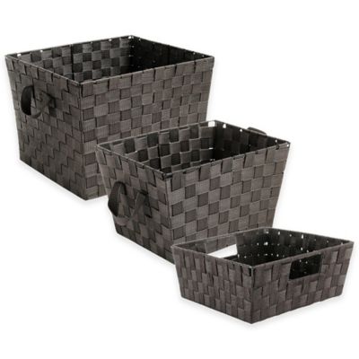 rattan storage bins