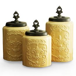 Kitchen Canisters Glass Canister Sets For Coffee Bed Bath Beyond