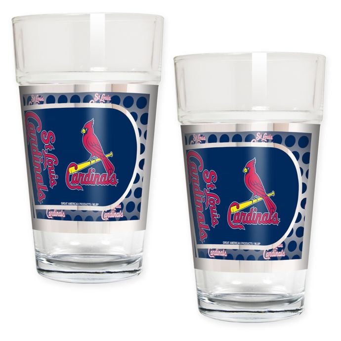 MLB St. Louis Cardinals Metallic Pint Glass (Set of 2) | Bed Bath & Beyond