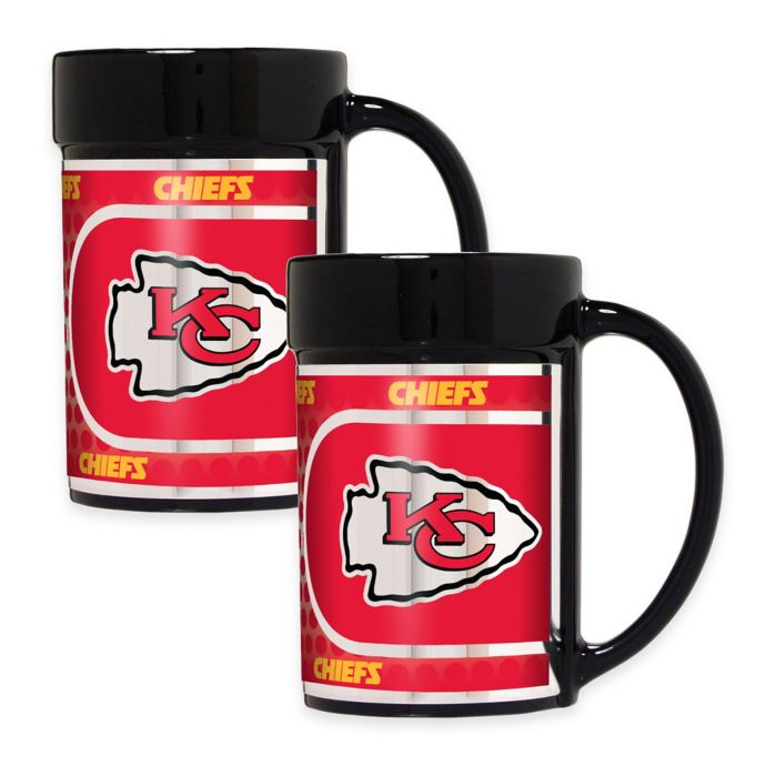 NFL Kansas City Chiefs Metallic Coffee Mugs (Set of 2 ...