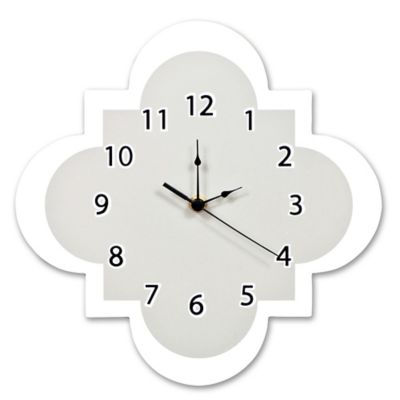 Trend Lab&reg; Quatrefoil Wall Clock in Grey