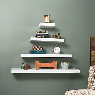 Floating Shelf In White, Bed Bath And Beyond Canada Floating Shelves